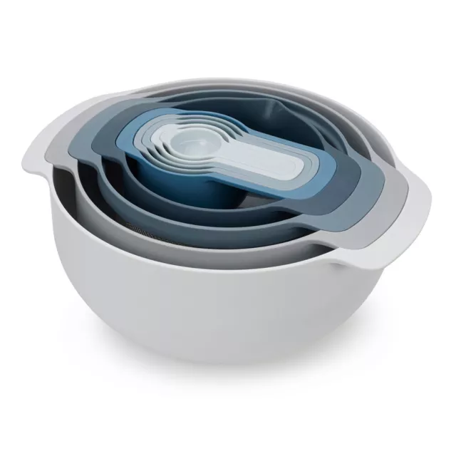 Joseph Joseph Nest 9 Plus Bowl Set Compact Sieve Colander Measuring Cups Kitchen