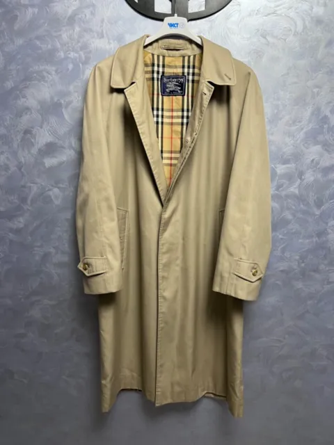 BURBERRY’S PRORSUM Trench Coat Jacket Vintage Nova Check Beige Men’s Size L