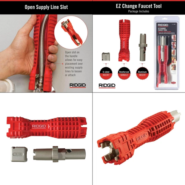 Ez Change Plumbing Wrench Faucet Installation And Removal Tool | Ridgid Valve