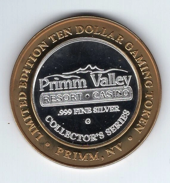 Prime Valley Hotel $10. Primm, Nevada Casino Gaming .999 Silver Strike Token