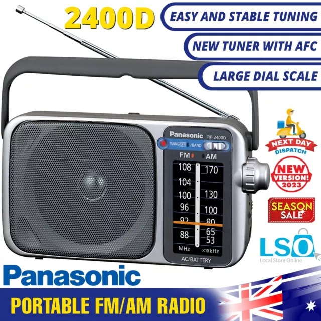 Panasonic RF-2400D Portable FM/AM Radio with Auto Frequency Control