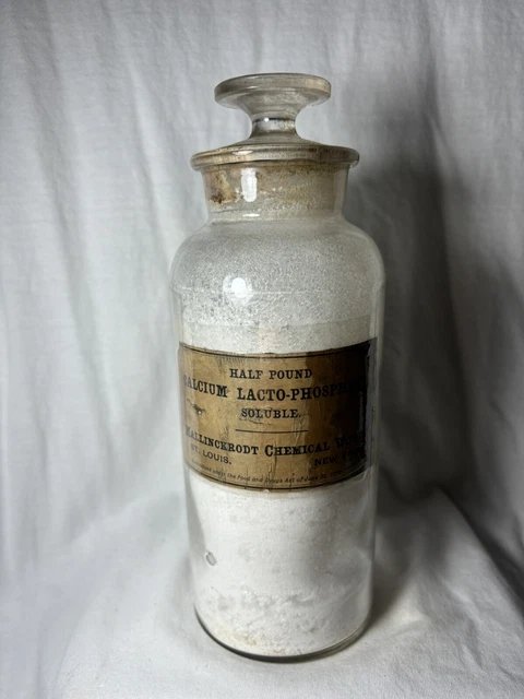 VTG Mallinckrodt Chemical Works Calcium Lacto-Phosphate Clear Medicine St. Louis