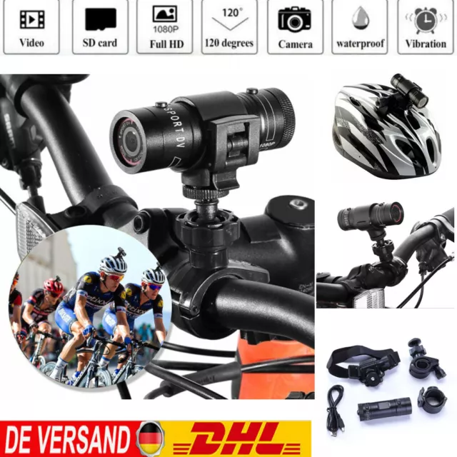 Full HD 1080P Mini F9 Sport DV Kamera Fahrrad Motorrad Helm Action DVR Video DHL