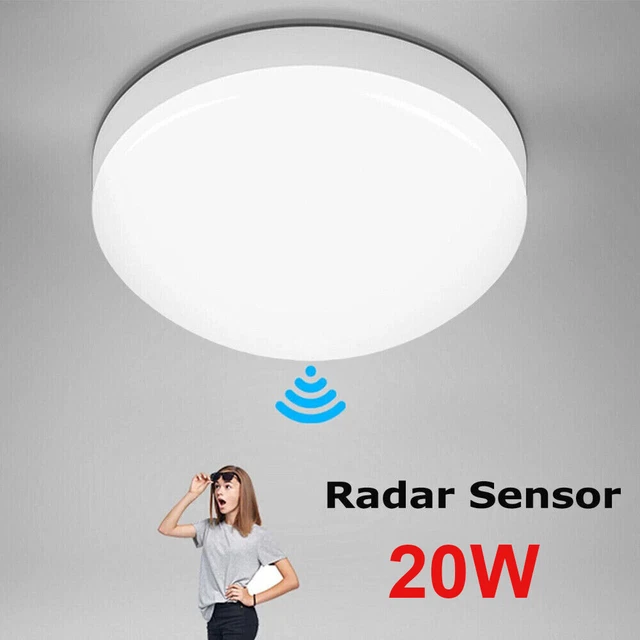 Deckenleuchte Mit Bewegungsmelder Schwarz LED Sensor-Deckenleuchte Mit Radar -Bewegungsmelder - 20W/30W, IP54, Für Innen & Außen Lampe Mit Bewegungsmelder Innen