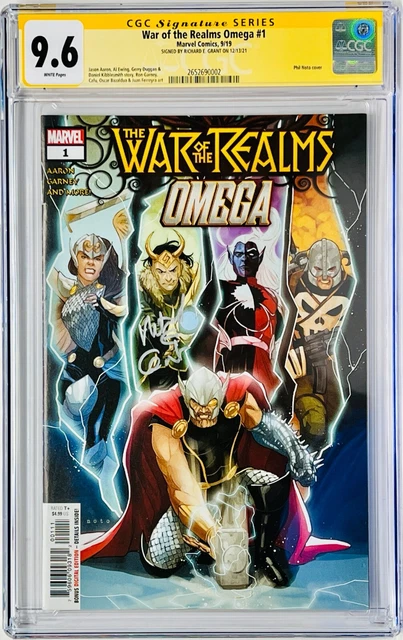 CGC Signature Series Grade 9.6 Marvel War of Realm #1 Signed by Richard E. Grant