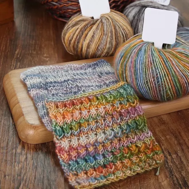50g Fluffy Mohair Yarn Cashmere Wool For Knitting Sweater Shawl Crochet Thread