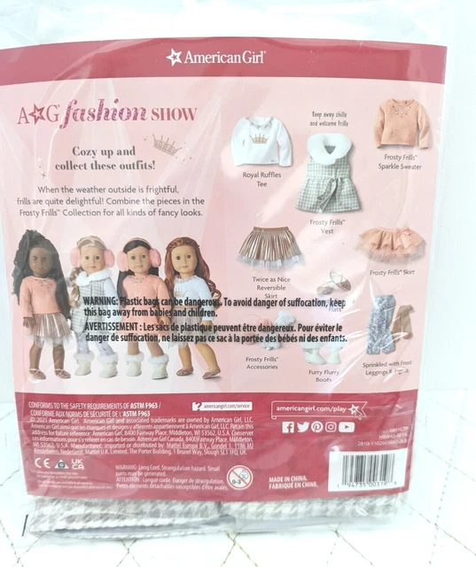 American Girl FASHION SHOW FROSTY FRILLS COLLECTION VEST - NEW IN PACKAGE 3