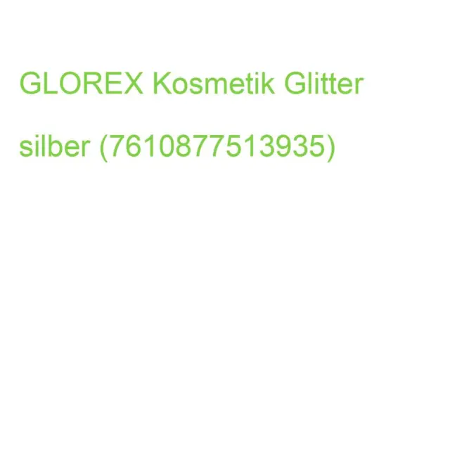 GLOREX Kosmetik Glitter silber (7610877513935) (6 8780 013)
