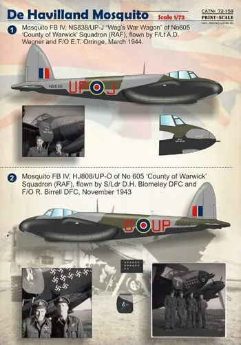 Print Scale 72159 1:72 de Havilland Mosquito