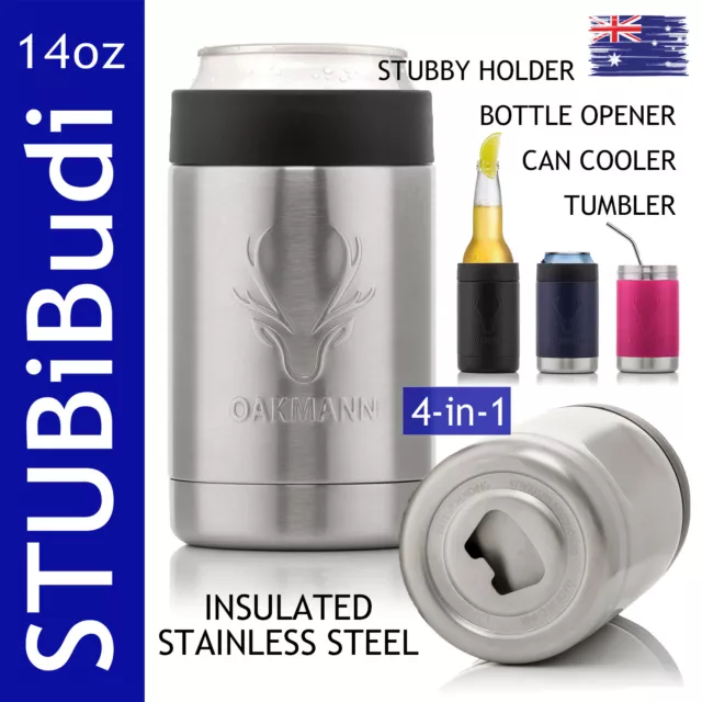 OAKMANN Stubby Holder Beer Cooler 375ml Cans Bottle Opener Beer Gift Men Dad