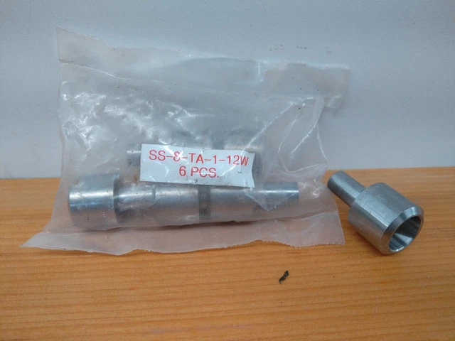 Lot of (6) Swagelok ss-8-ta-1-12w  1/2" Female tube to 3/4" Weld 