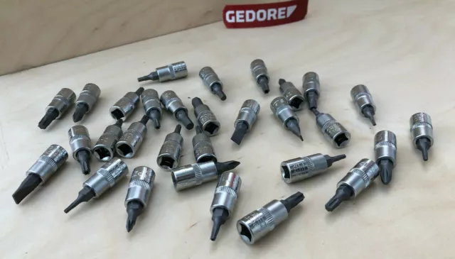 GEDORE Rouge 1/4 " Bit-Jack 30 Pièces Fente, Croix De , TB, Innen6kant Torx