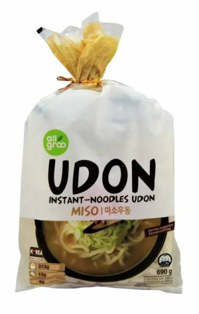 [690 g] ALLGROO tagliatelle istantanee udon, miso / pasta udon UDONG