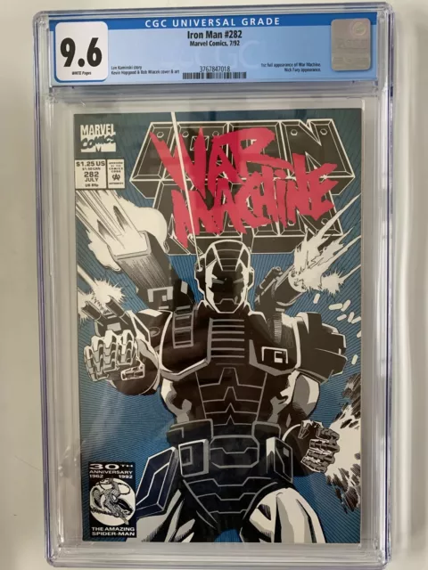 Iron Man #282 (1992) CGC 9.6 NM+ 1st Full Appearance War Machine WHITE Pages