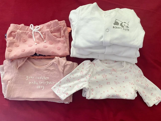Newborn, first size, Baby Girl Clothes Bundle - 12 pieces Bundle