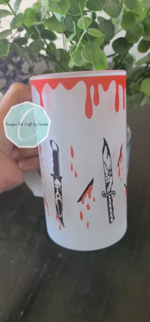 Beer Mug Horror Movies Bloody Knives