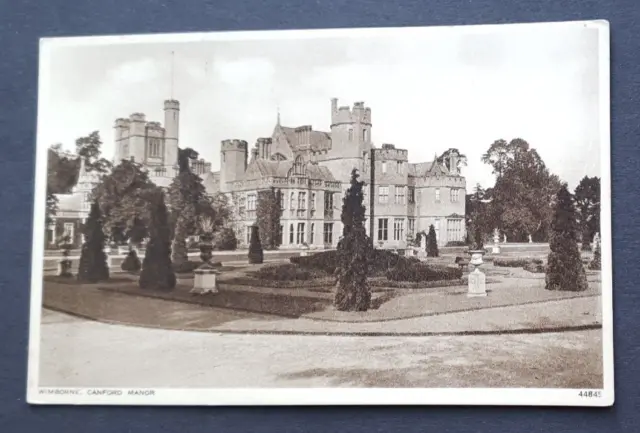 Unposted Vintage Photochrom Co B&W Postcard - Canford Manor, Wimborne #M