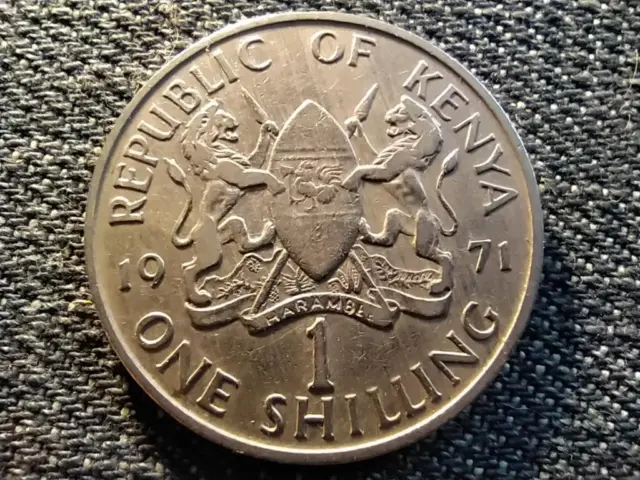 Kenya Mzee Jomo Kenyata 1 Shilling Coin 1971
