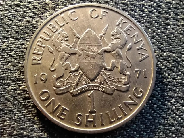 Kenya Mzee Jomo Kenyata 1 Shilling Coin 1971