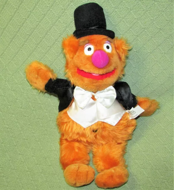 Muppets Fozzie Bear Stuffed Animal Tuxedo Top Hat Nanco Plush 17" Henson Toy