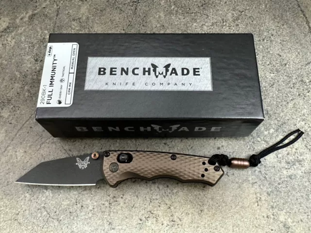 Benchmade Full Immunity Folding Knife 290BK-1 CPM-M4 Steel Blade 2.49" Blade