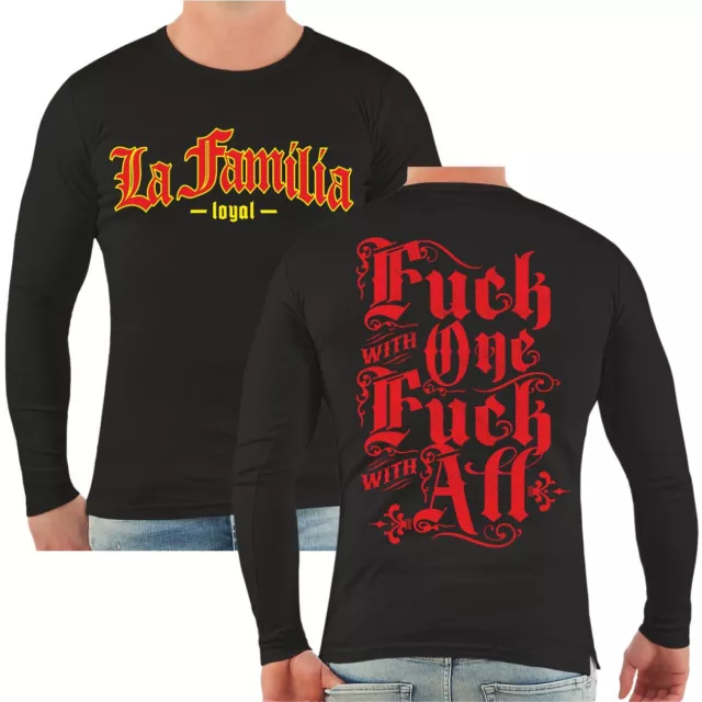 Longsleeve La Familia FCK Nicht ohne mein Team Red gold mercy honour pride respe