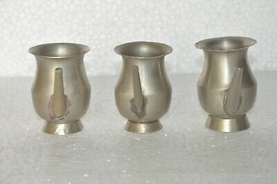 3 Pc Brass Handcrafted Engraved Solid Holyl Water Pot With Nozzle
