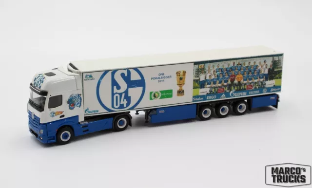 Herpa MB Actros 11 Kühlsattelzug "FC Schalke 04" Eigenbau 1:87 /H19437