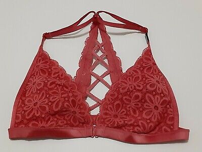 Neuf avec étiquettes VICTORIA SECRET Rose Bandeau Bralette Sequin Bling dentelle {XS-S-M-L} 