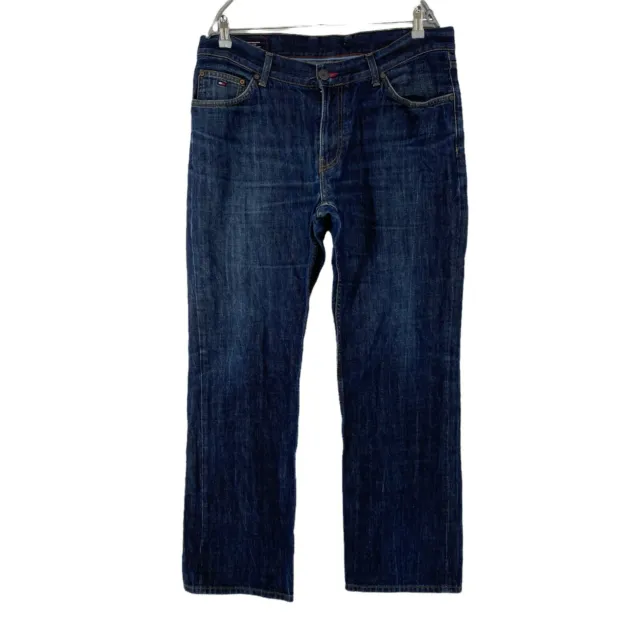 Tommy Hilfiger Bleu Foncé Standard Jeans Coupe Droite W38 L32