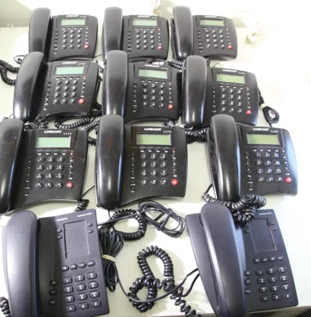 Lot de 9 Téléphones filaires - 7 x LOGICOM L470 + 2 X SIEMENS Euroset 5005