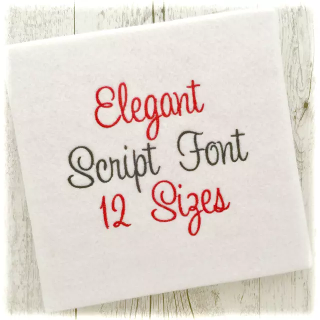 Elegant Font Machine Embroidery Designs CD | Embroidery Font - 12 Sizes IMPFCD37