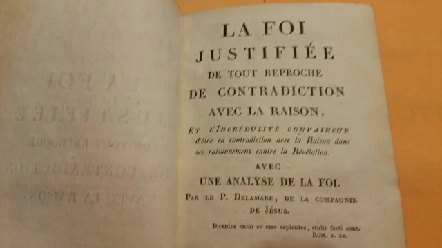 LIVRE ANCIEN DE 1817 - La foi justifiée de tout reproche de ...