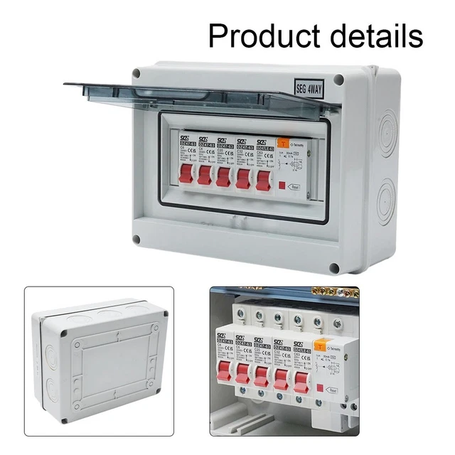 FUSIBLE BO?TE UNIT Consommateur Abri Van Caravane 4 Voie 4 X MCB Camper ...