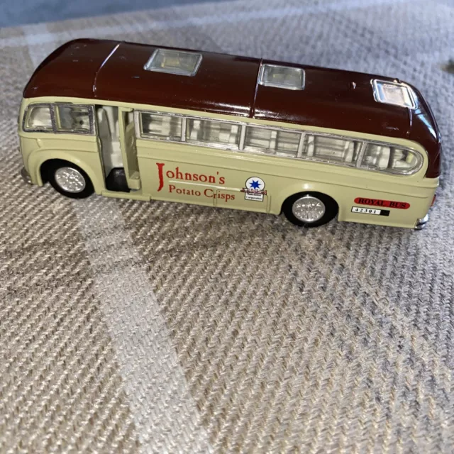 Collectible Diecast Johnson's Potato Crisps - Pull Back Royal Bus - Model SS5856