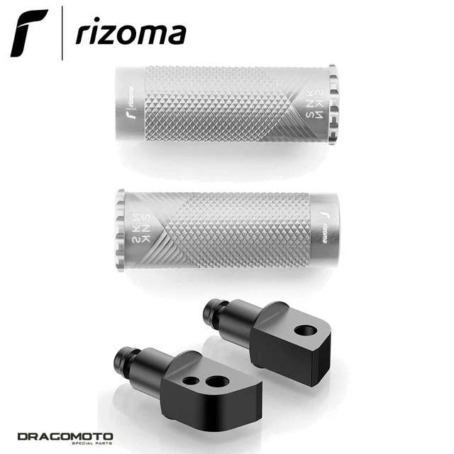 Yamaha R6 Rizoma YAMAHA YZF R6 2010-2016 Pedane Snake RIZOMA PE615A PE674B Argento ...