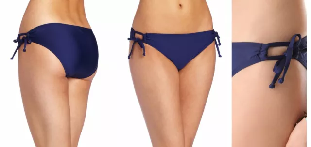 Splendid Bayside Tunnel Pant Bikini Swimsuit Bottom Tie Navy Blue SP5372 Small