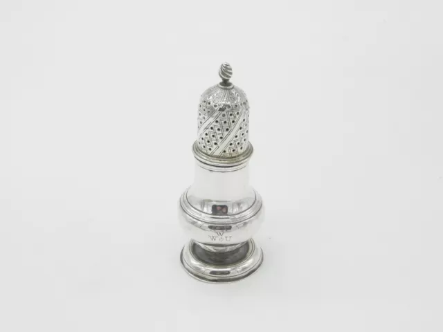 Early Georgian Sterling Silver Muffineer Sugar Caster 1769 London Robert Peaston