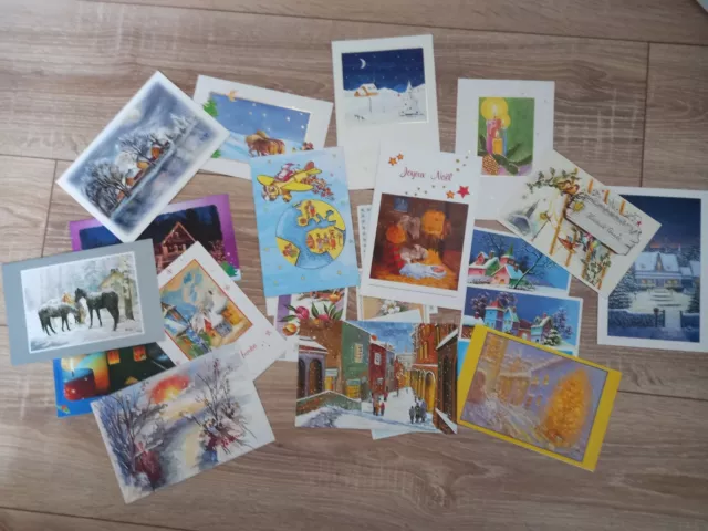 Lot de 23 cartes de voeux divers