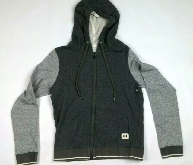 UNDER ARMOUR Legacy Boy's Hoodie Sweatshirt Medium Gray Zipper Allseason