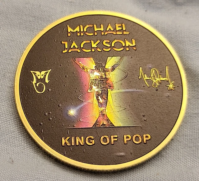 MICHAEL JACKSON ELVIS Gold Coin Vinyl Record Music Legend 60s 70s 80s