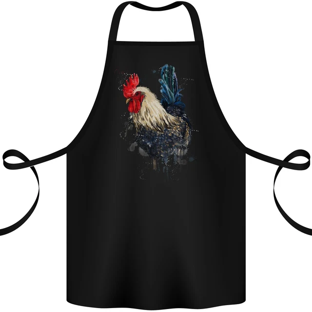 Un Acquerello Di Pollo Grembiule Di Cotone 100% Organico