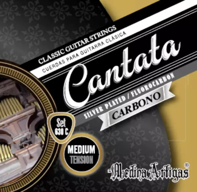 Cantata Classical Guitar Strings Medium Tension Carbon - Silver Plated Copper