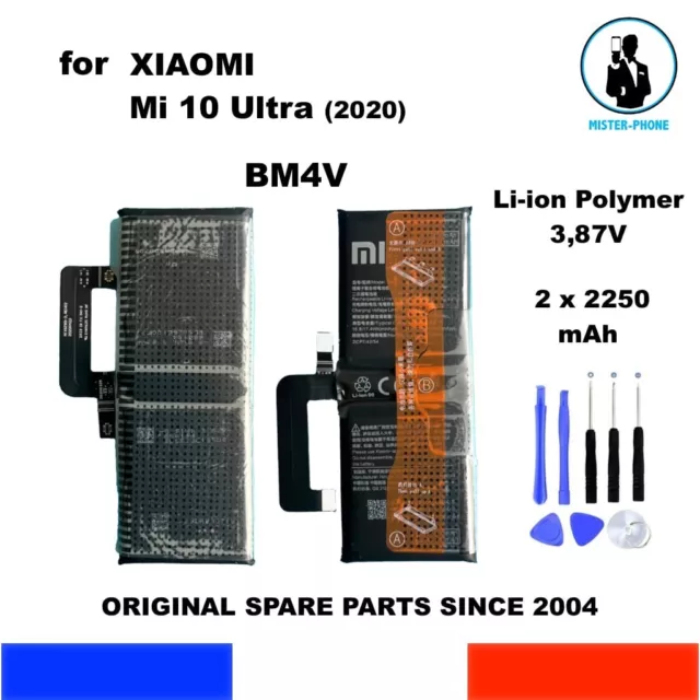 ORIGINAL BATTERY OEM XIAOMI Mi 10 ULTRA BM4V  BM 4V 4500mAh ( 2 x2250 ) 3,87V