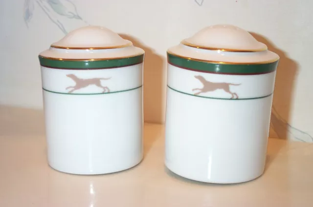 NEW Noritake ROYAL HUNT Salt & Pepper Shakers Set (dogs) - NEW IN BOX & RARE