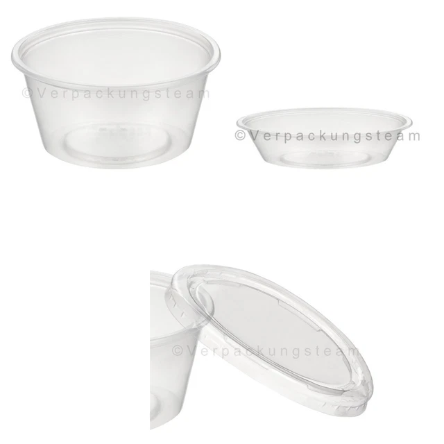 1000 Stück Dressingbecher 80ml Transparent – Praktische Saucenbecher Aus PP Für Party, Imbiss & Küche