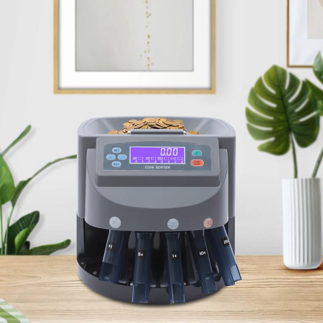 Electronic Coin Sorter Counter LCD Display Change Money Cash Counting Machine US