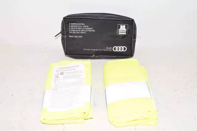 Audi A7 4G 15- Tasche 2x Warnwesten Gelb ORIGINAL AUDI Reflektor