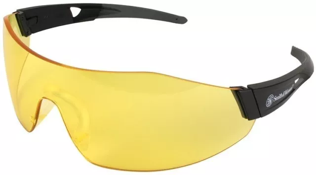 Smith & Wesson 44-Magnum Safety Glasses Black Temples Yellow Anti-Fog Lens
