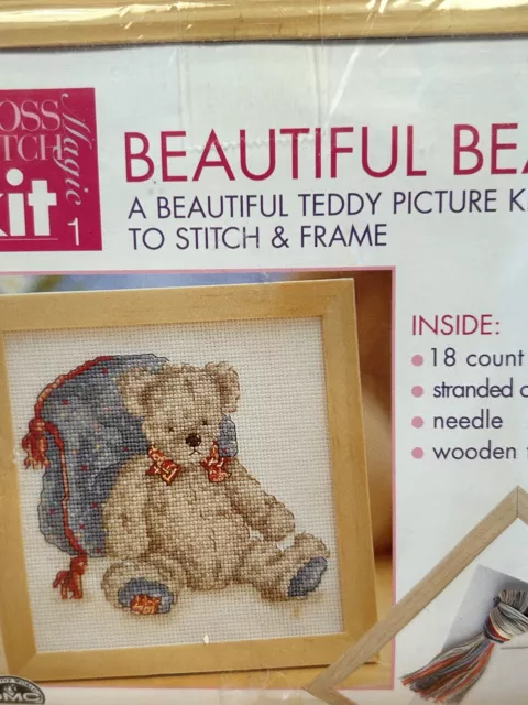 Cross Stitch Magic BEAUTIFUL BEAR Mini Teddy Cross Stitch Kit (2002) *No Chart* 2